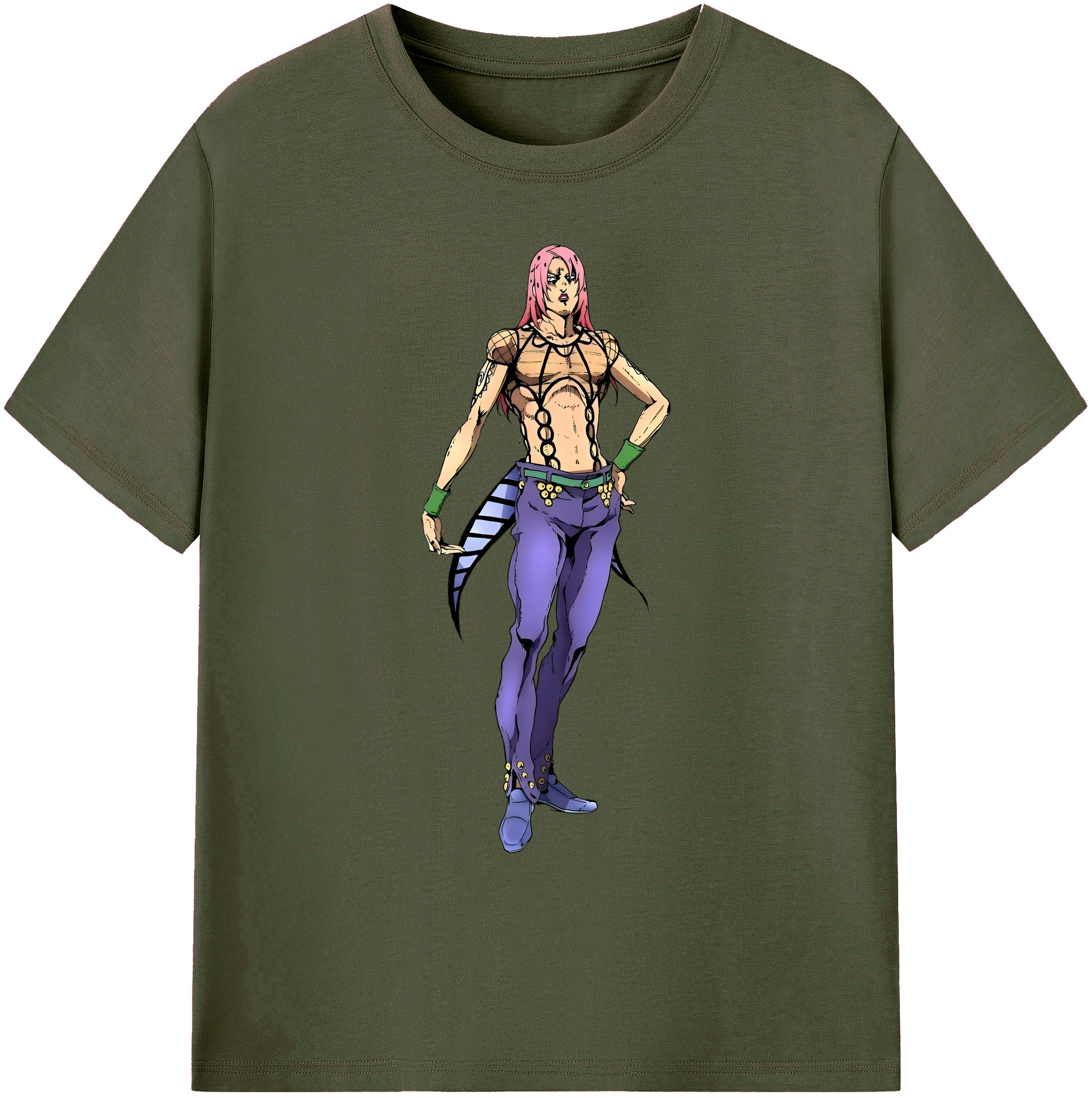 （画像用） ジョジョの奇妙な冒険 ビネガー?ドッピオ JoJo's Bizarre Adventure Vinegar Doppio 綿100％ メンズ半袖Tシャツ｜肌触りやわらか＆通気性